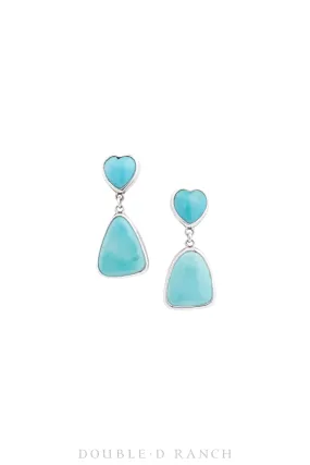 Earrings, Drop, Turquoise, Hallmark, Contemporary, 1508