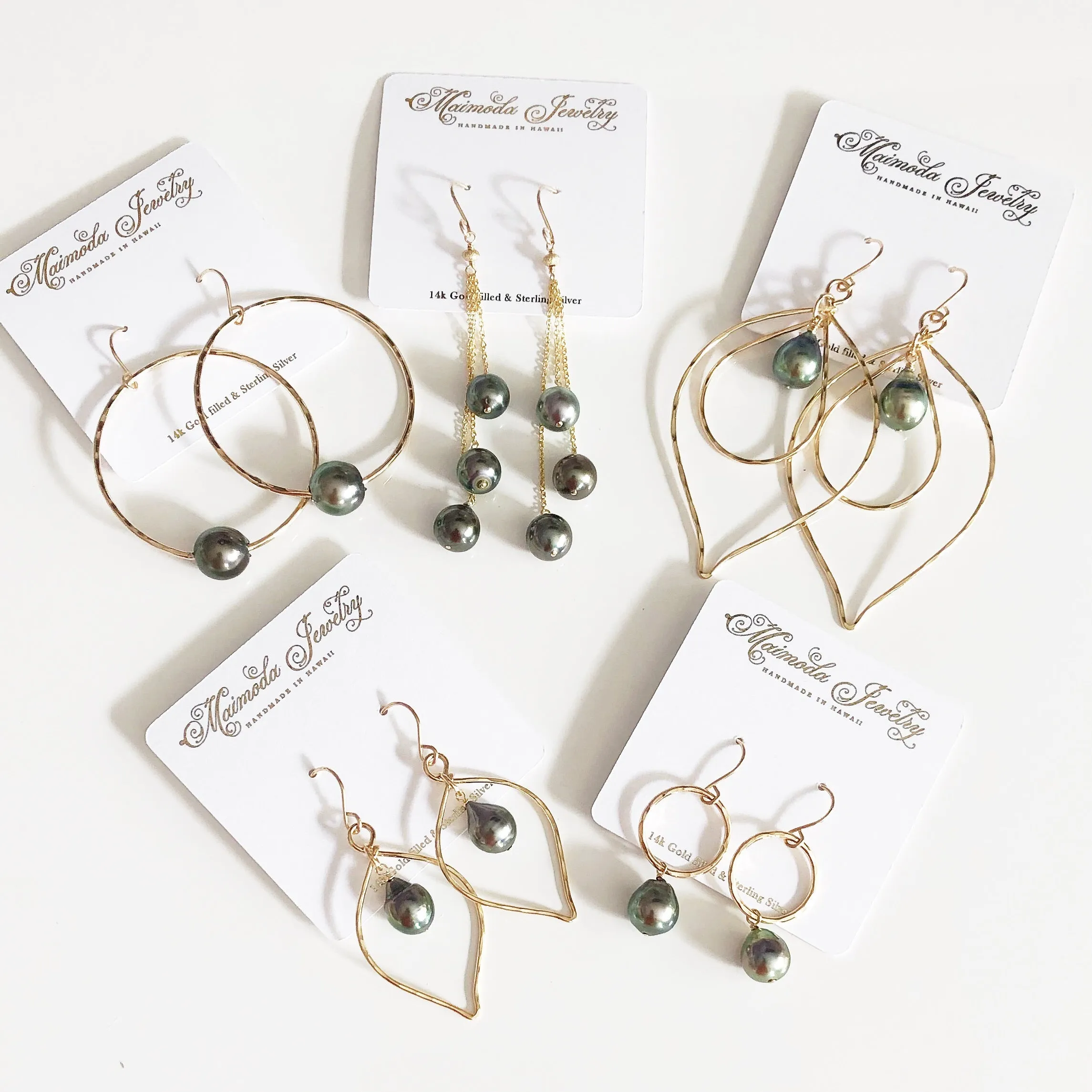 Earrings LILA - tahitian pearls (E547)