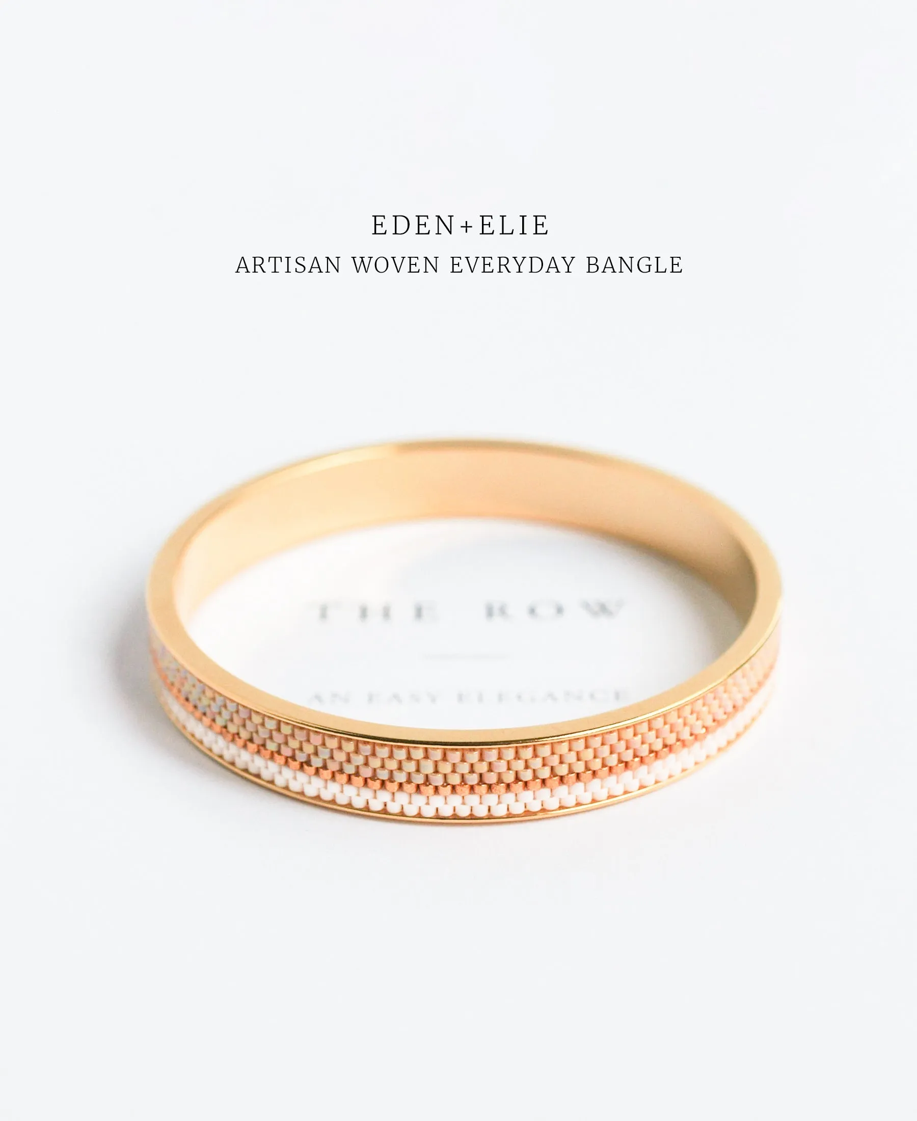 EDEN   ELIE Everyday gold narrow bangle - coral red