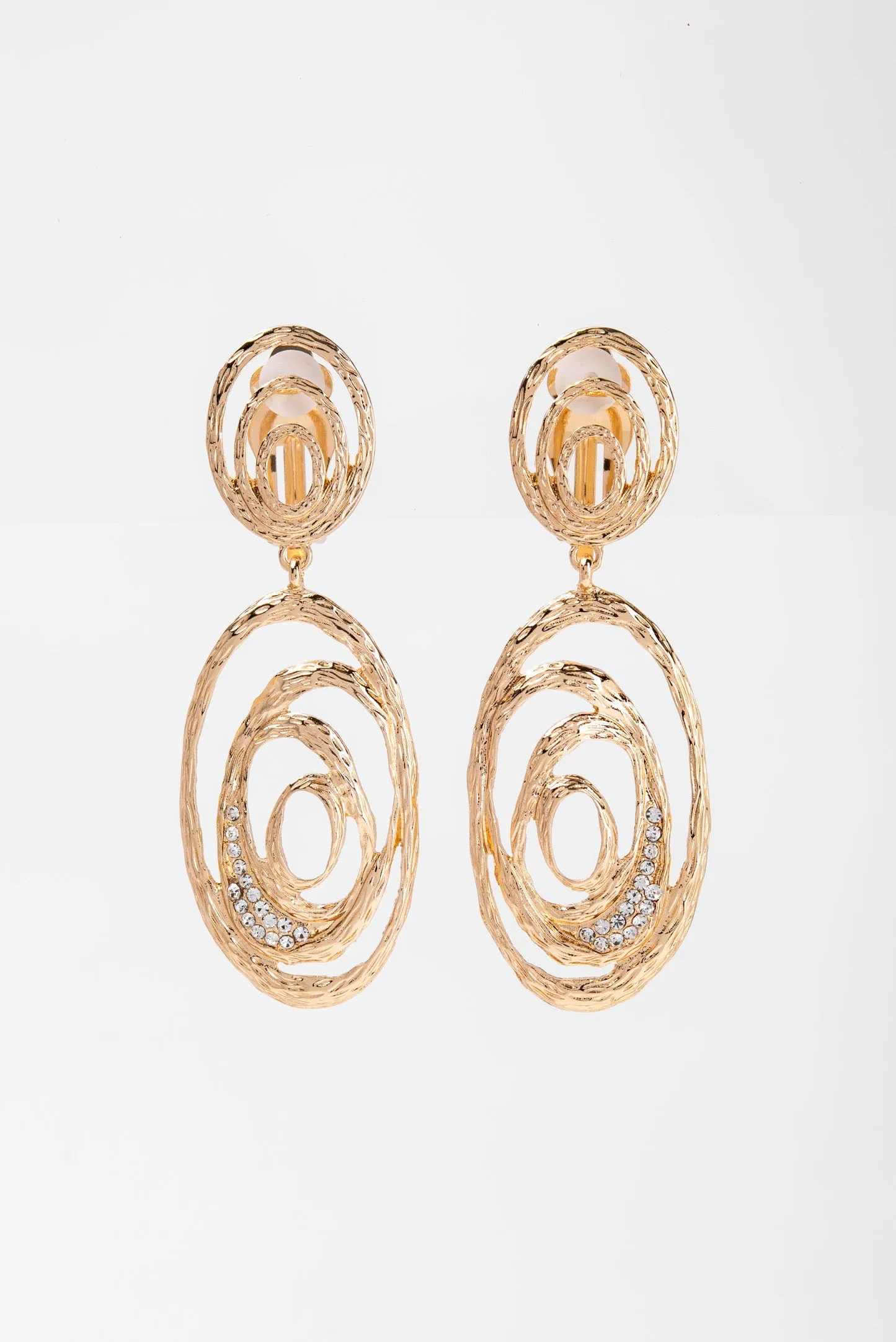 Elena Rose Metal Clip-On Earrings