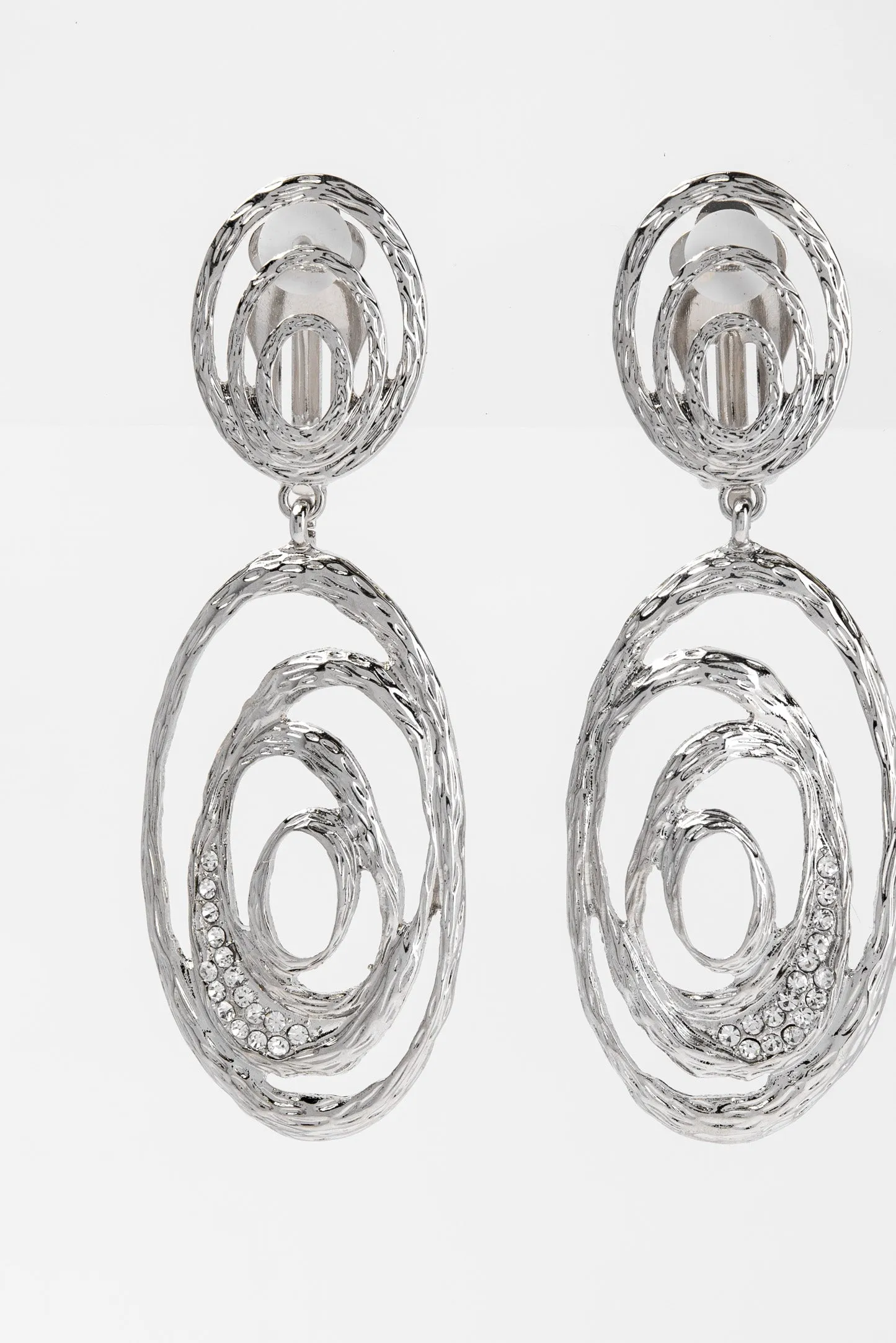 Elena Rose Metal Clip-On Earrings