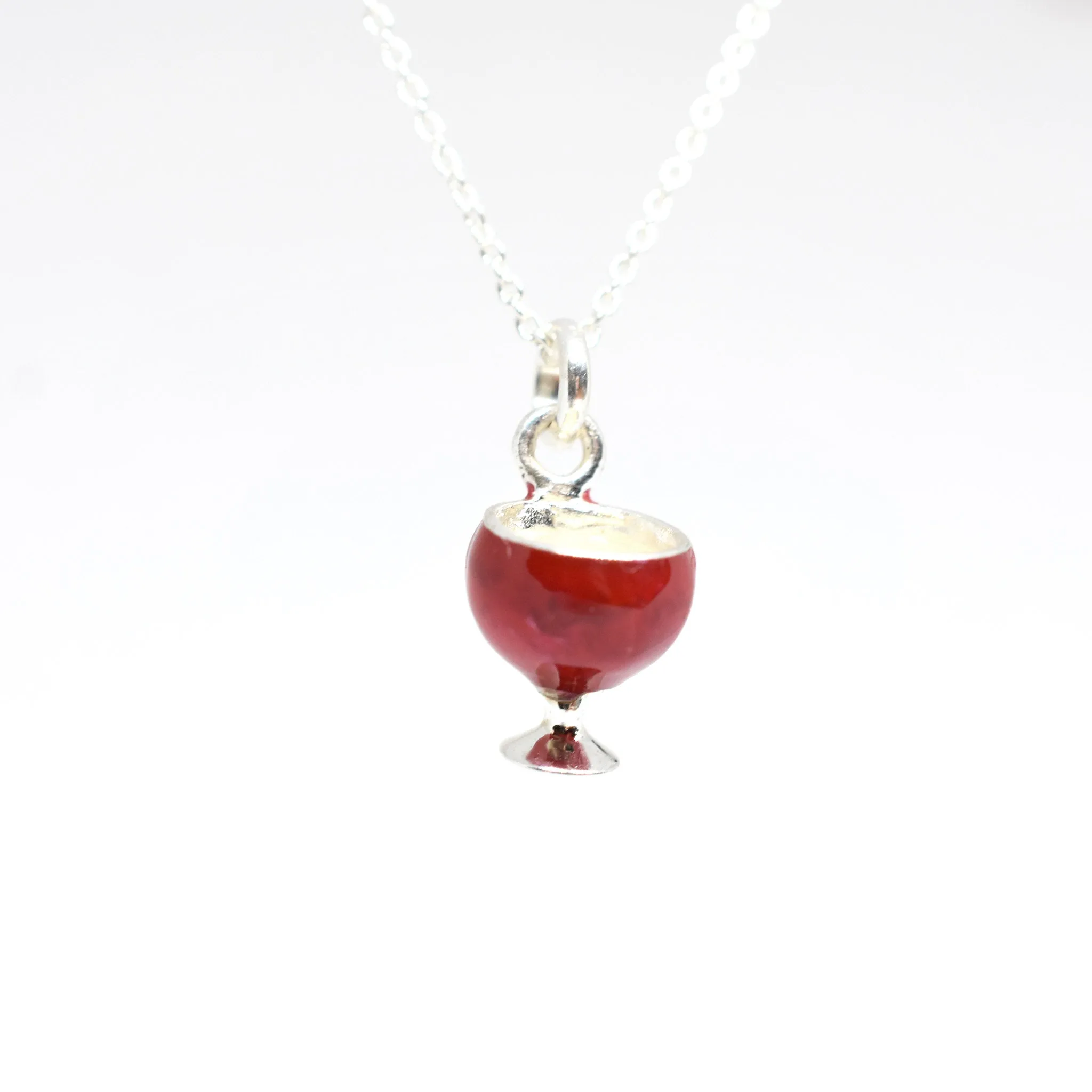 Enamel Wine Glass Necklace