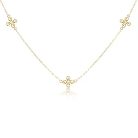 ENewton 15 Simplicity Chain Classic Gold Beaded Cross Choker