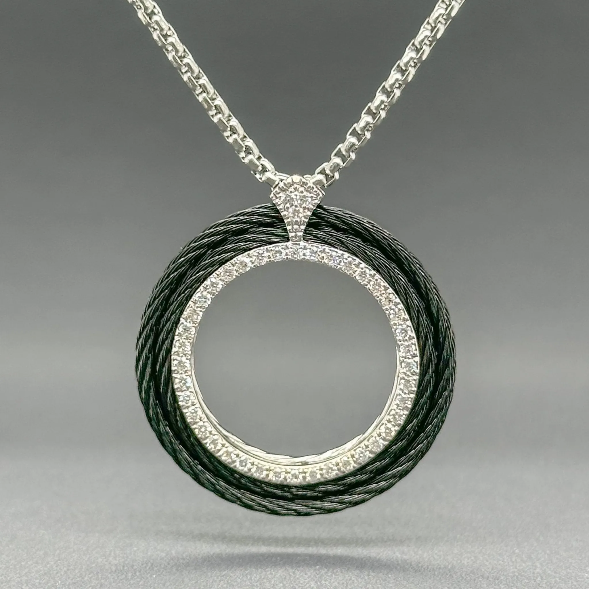 Estate Charriol STST/18 Alor G-H/SI1 Diamond Circle Pendant