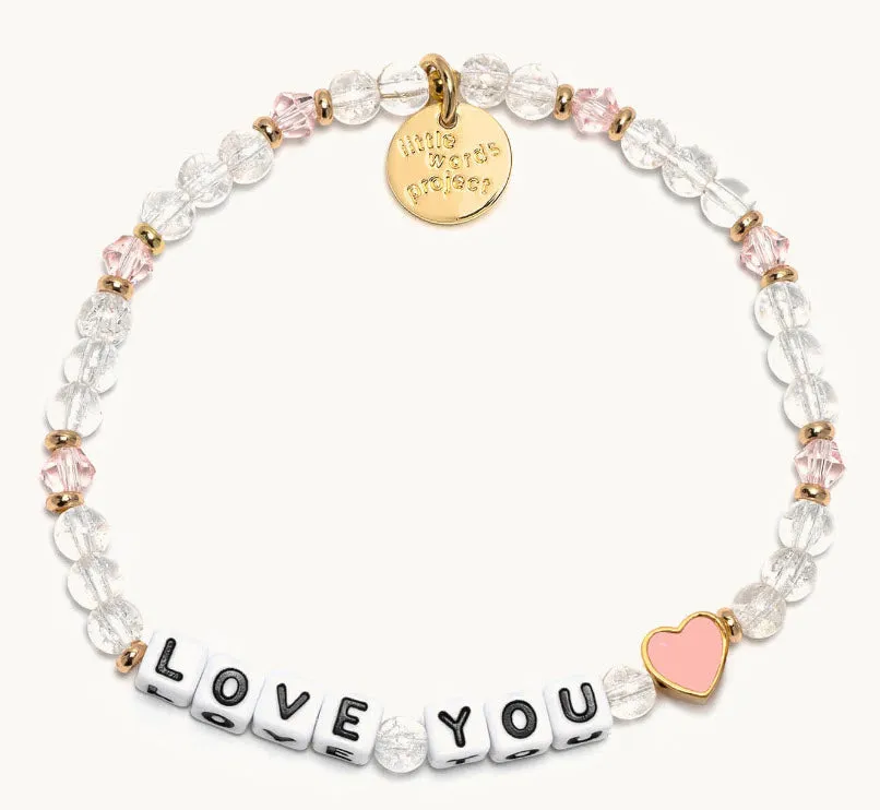 Feelin' Lucky - 'Love You' with Heart Little Words Project Friendship Beaded Bracelet