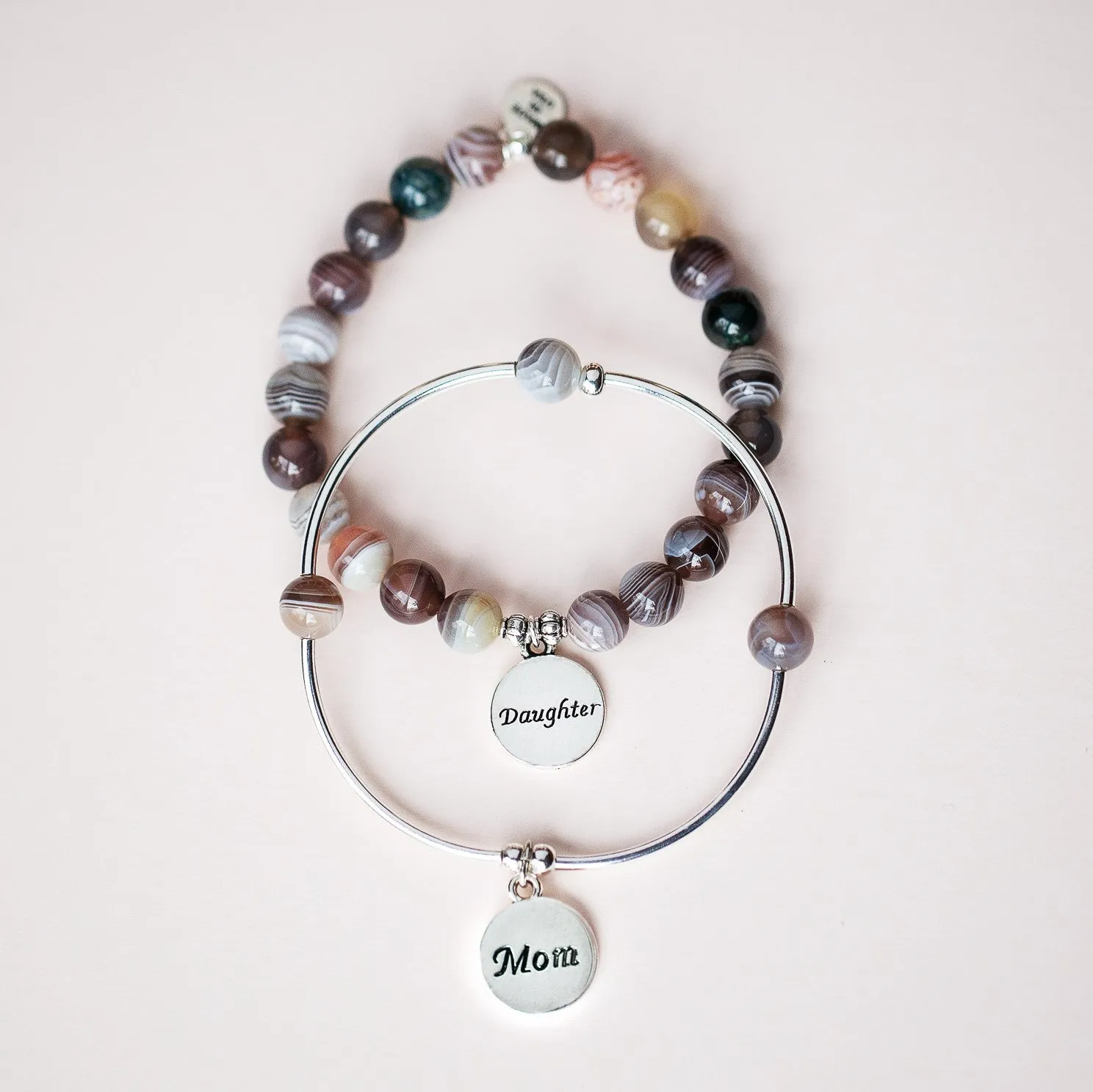 Friend | Soft Bangle Charm Bracelet | Howlite