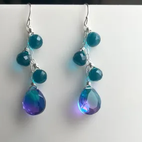 Frolic Paraiba to Violet Doublet Dangle Earrings