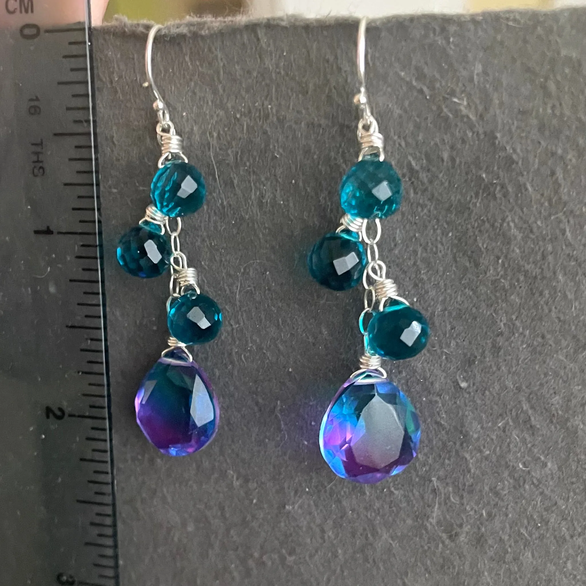 Frolic Paraiba to Violet Doublet Dangle Earrings