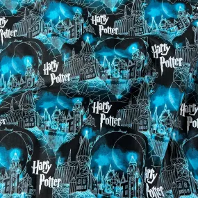 FS635_20 Harry Potter Hogwarts Moon Cotton Fabric