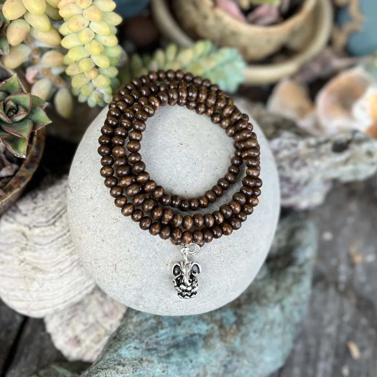 Ganesha's Wisdom - Wood Bracelet Set