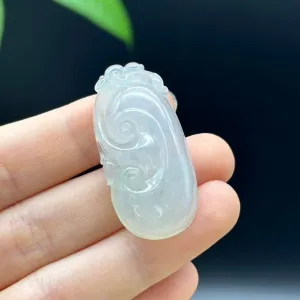 Genuine Burmese Ice Jadeite RuYi Pendant