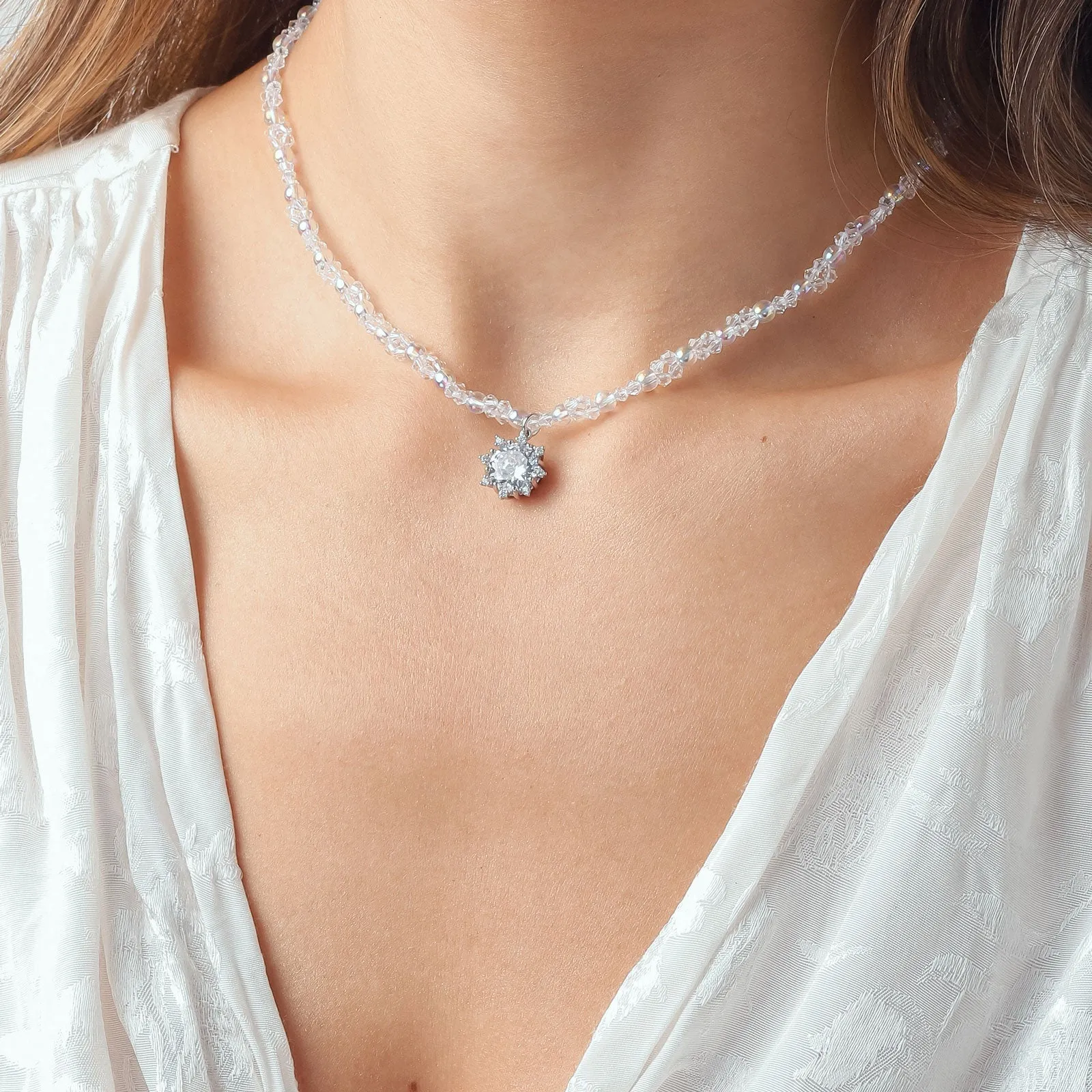 Glazed Diamond Necklace