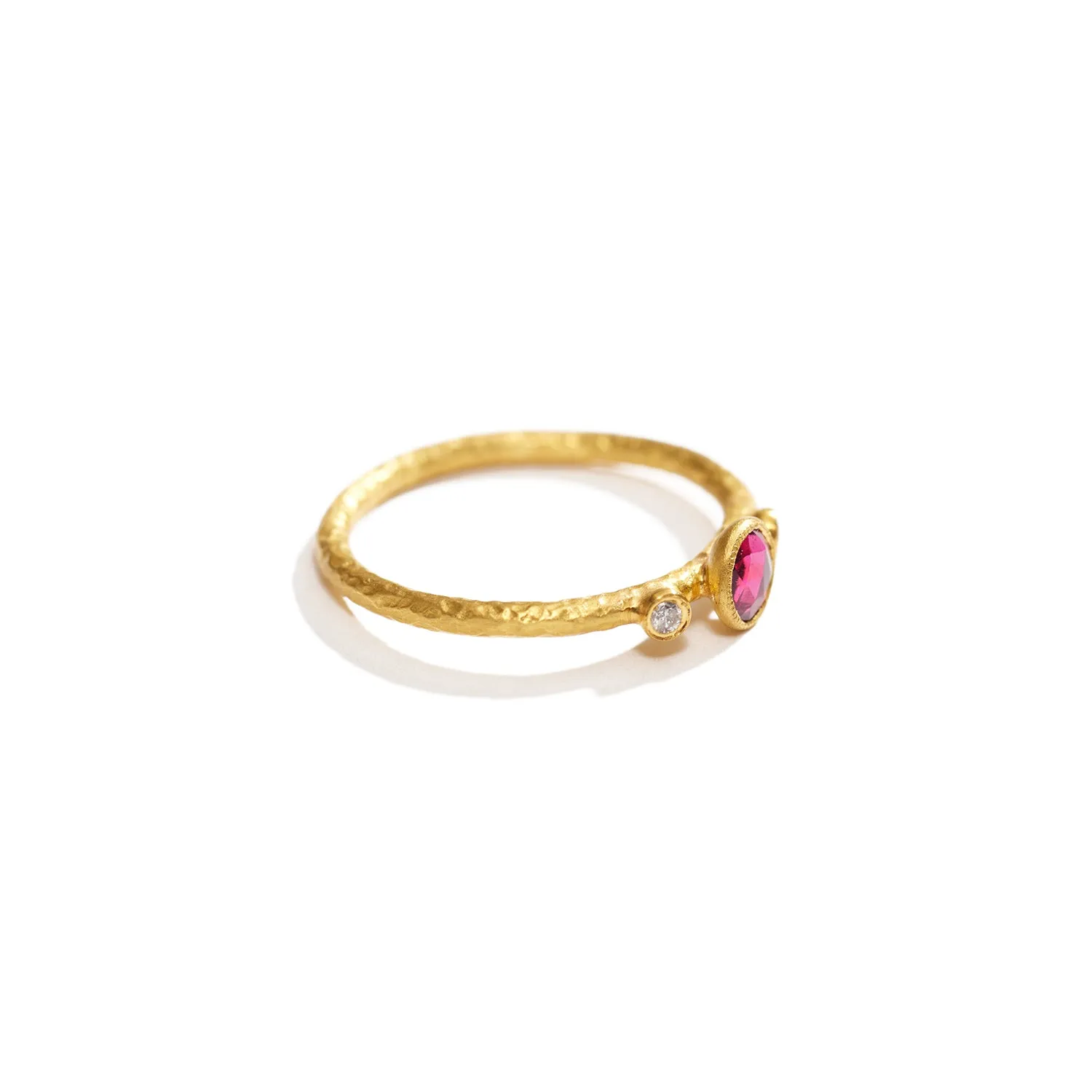 Gold Ring with Pink Tourmaline