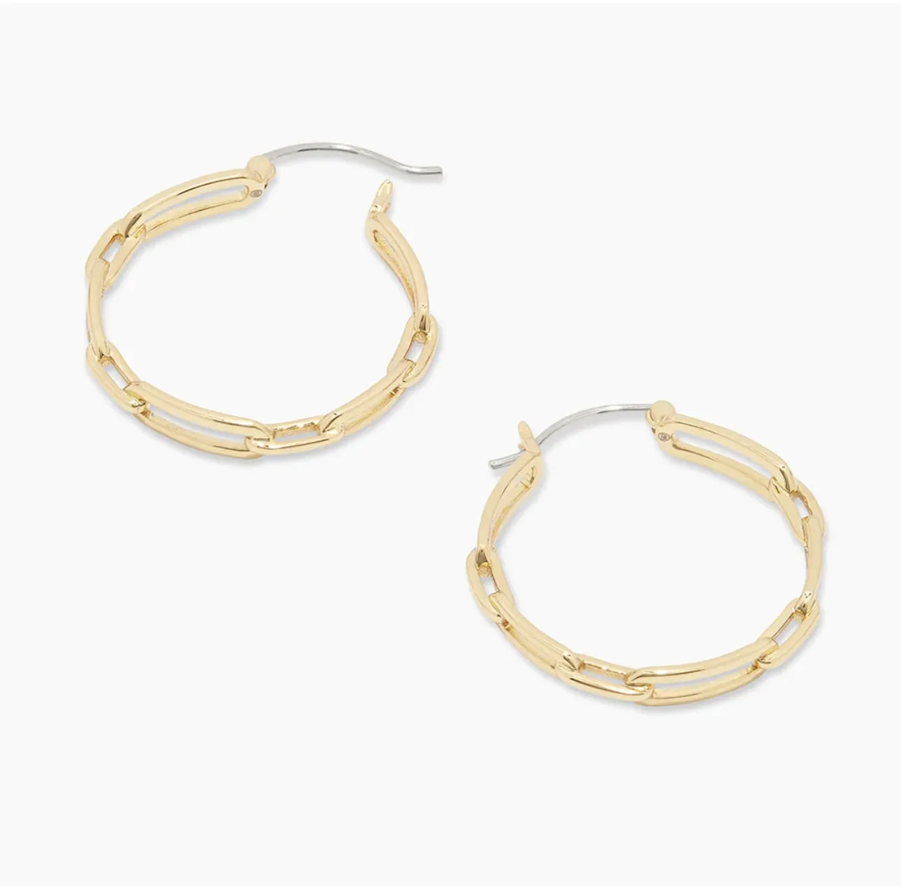 Gorjana Parker Link Hoops (gold)