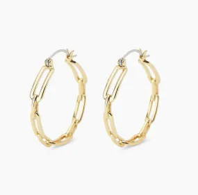 Gorjana Parker Link Hoops (gold)