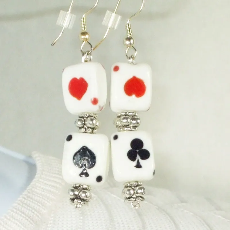 Hadara Card Face Bead Earrings