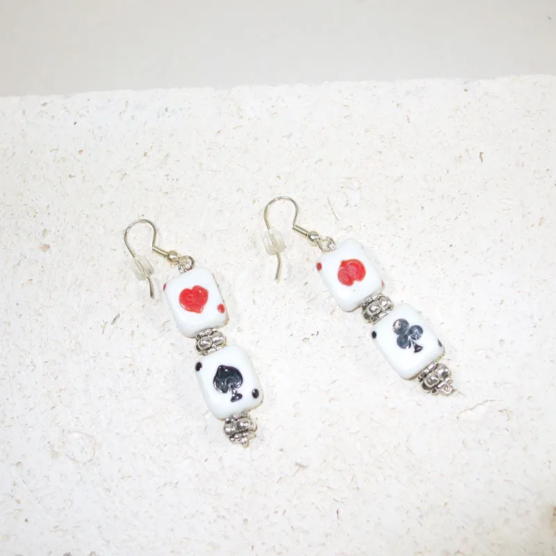 Hadara Card Face Bead Earrings