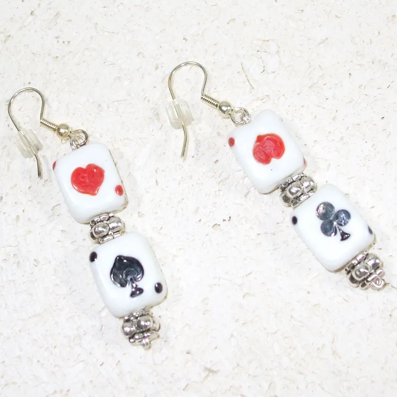 Hadara Card Face Bead Earrings