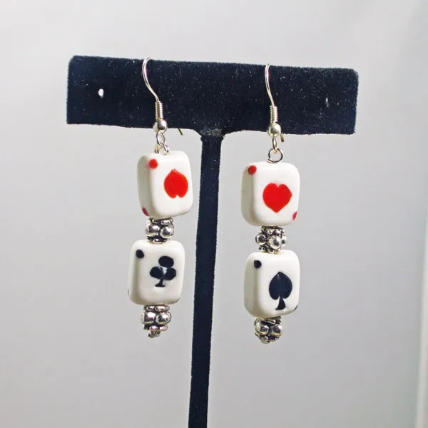 Hadara Card Face Bead Earrings