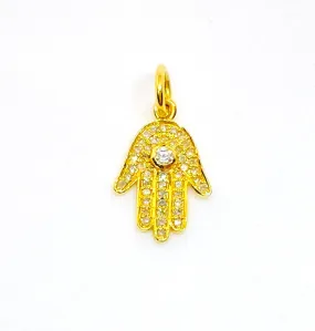 Hamsa Hand Pave Diamond