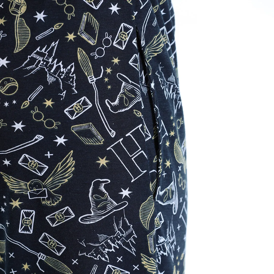 Harry Potter Doodle Print  Jersey Pajama