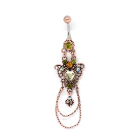 Heart Chandelier Belly Ring