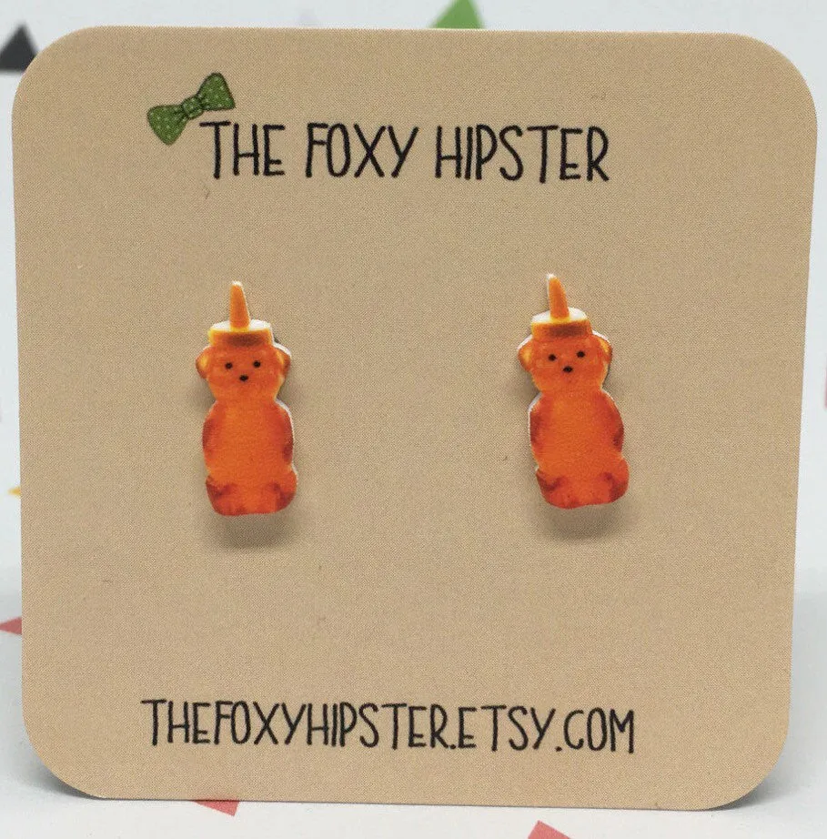 Honey Bear stud Earrings