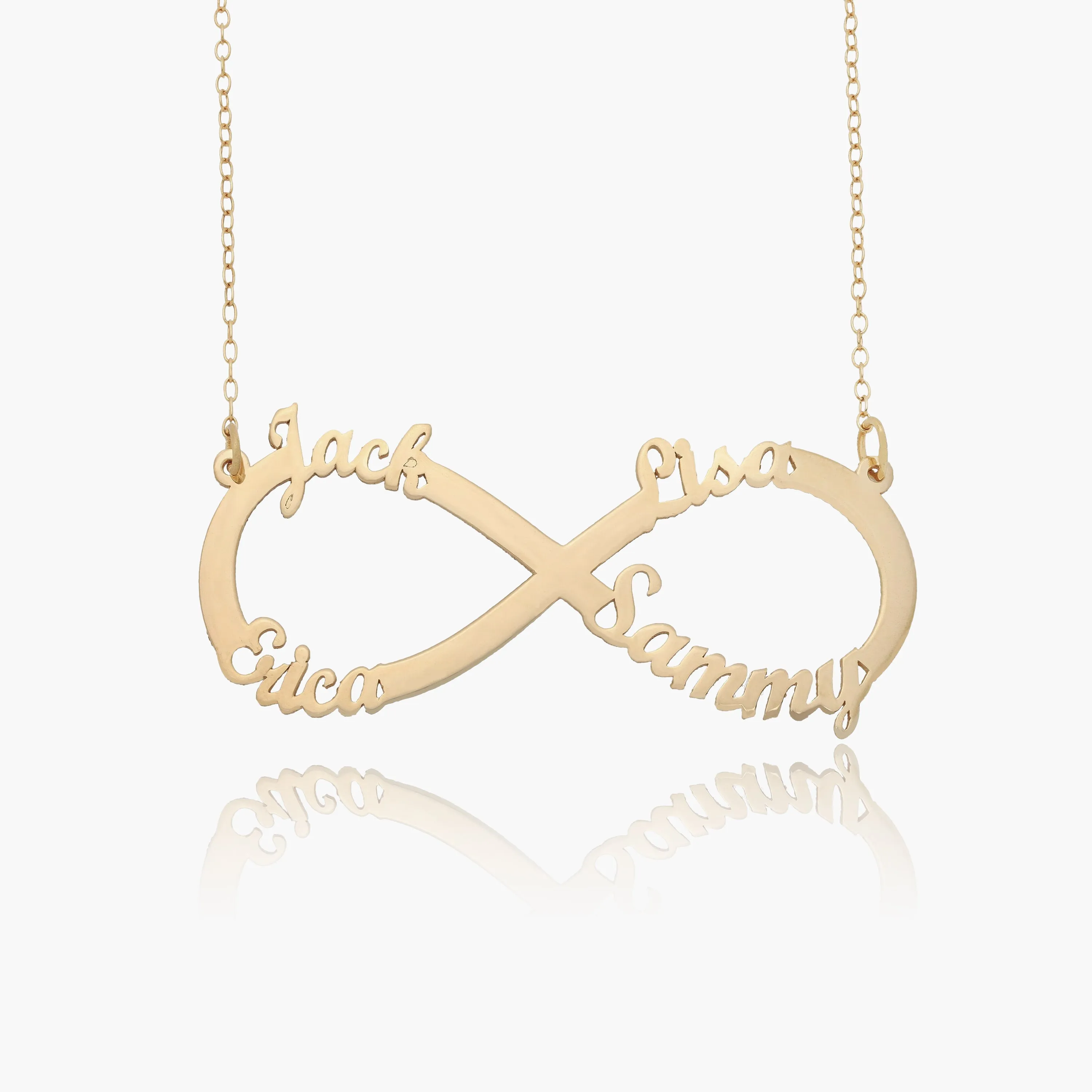 Infinity Four Name Necklace