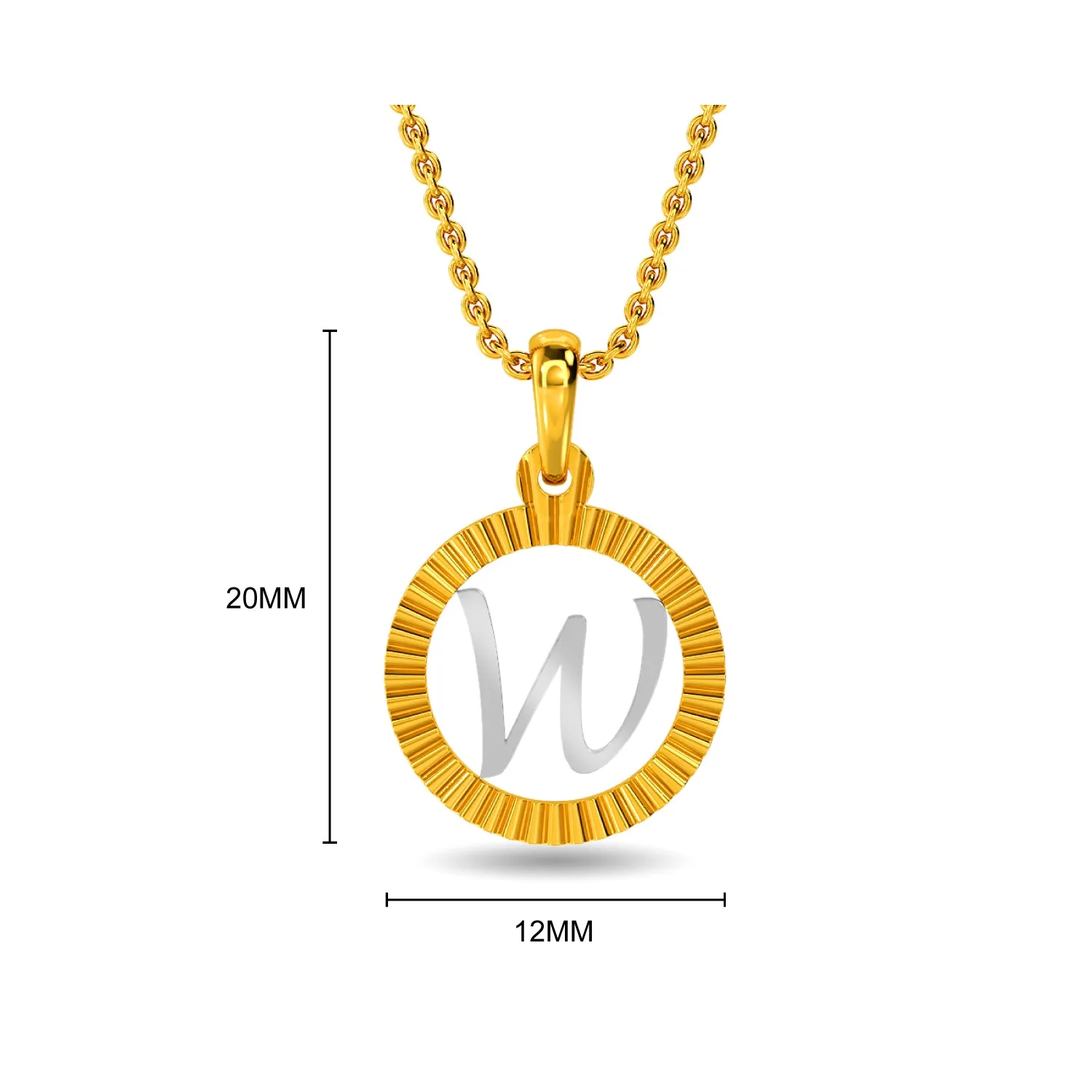 Initial W Pendant