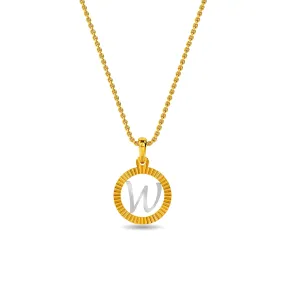 Initial W Pendant