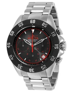 INVICTA Speedway Mens Chronograph - Stainless Steel - Black / Red - Date - 100m