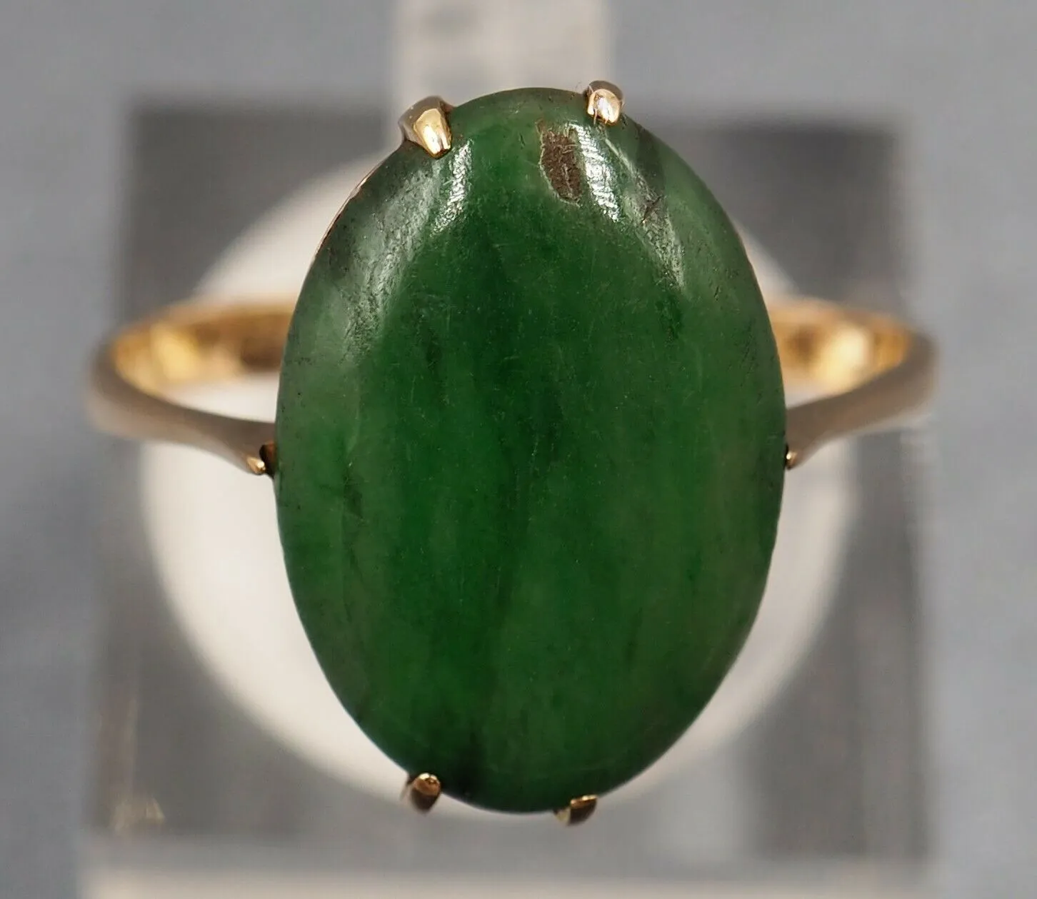 Jadeite 14ct Yellow Gold Ring