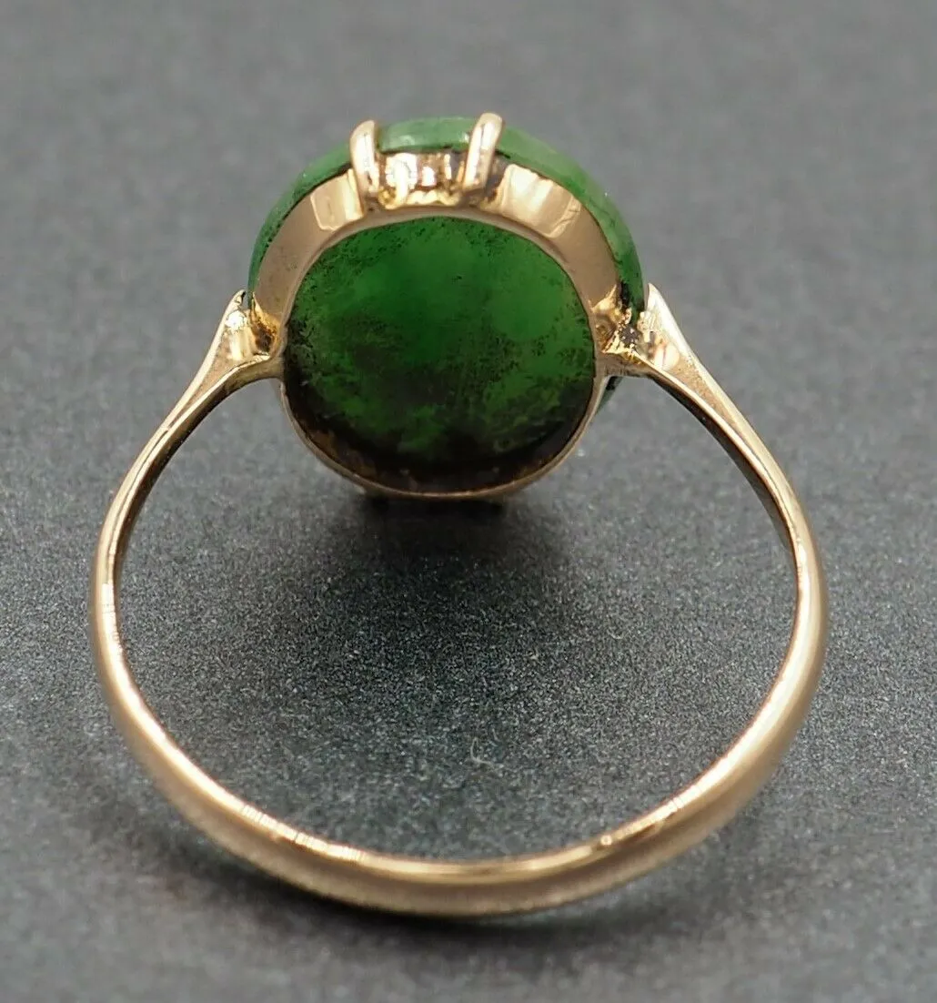 Jadeite 14ct Yellow Gold Ring