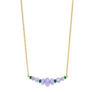 Jadeite & Yellow Gold Necklace - "Amelia"