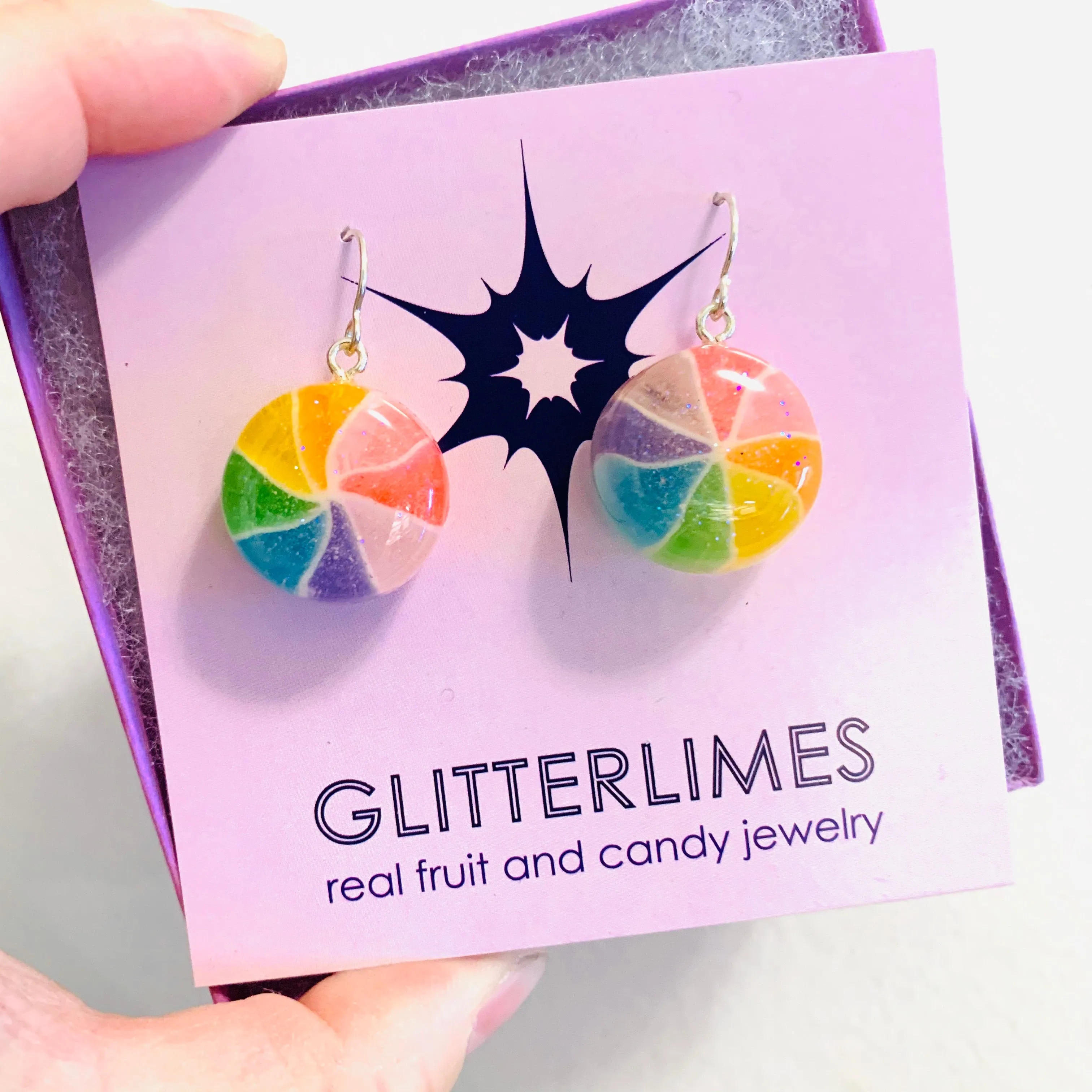 Japanese Pinwheel Candy Earrings