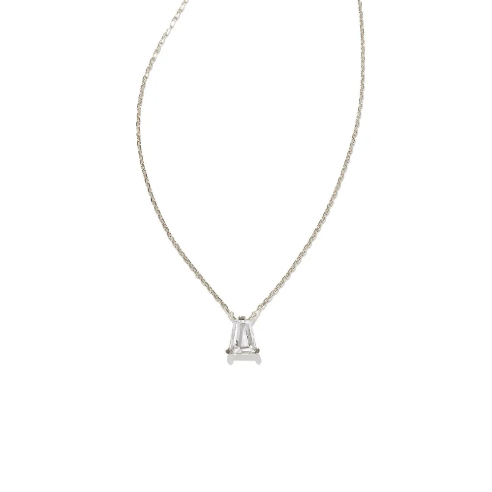 Kendra Scott Blair Pendant Necklace in White Crystal