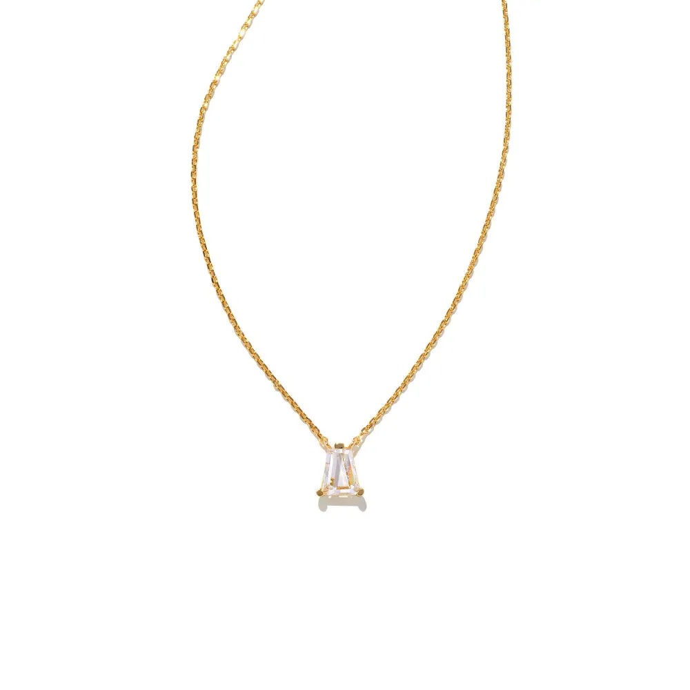 Kendra Scott Blair Pendant Necklace in White Crystal