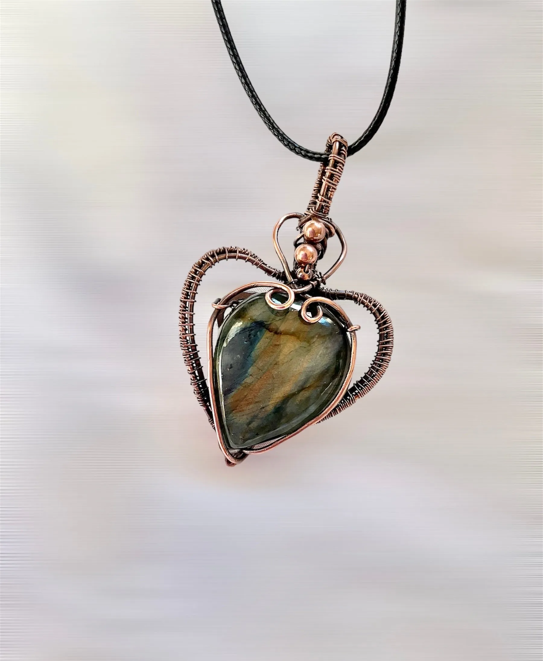 Labradorite Wire Wrapped Pendant