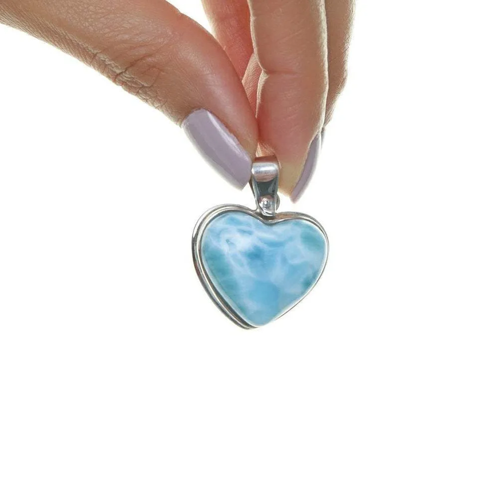 Larimar Heart Pendant Virtue