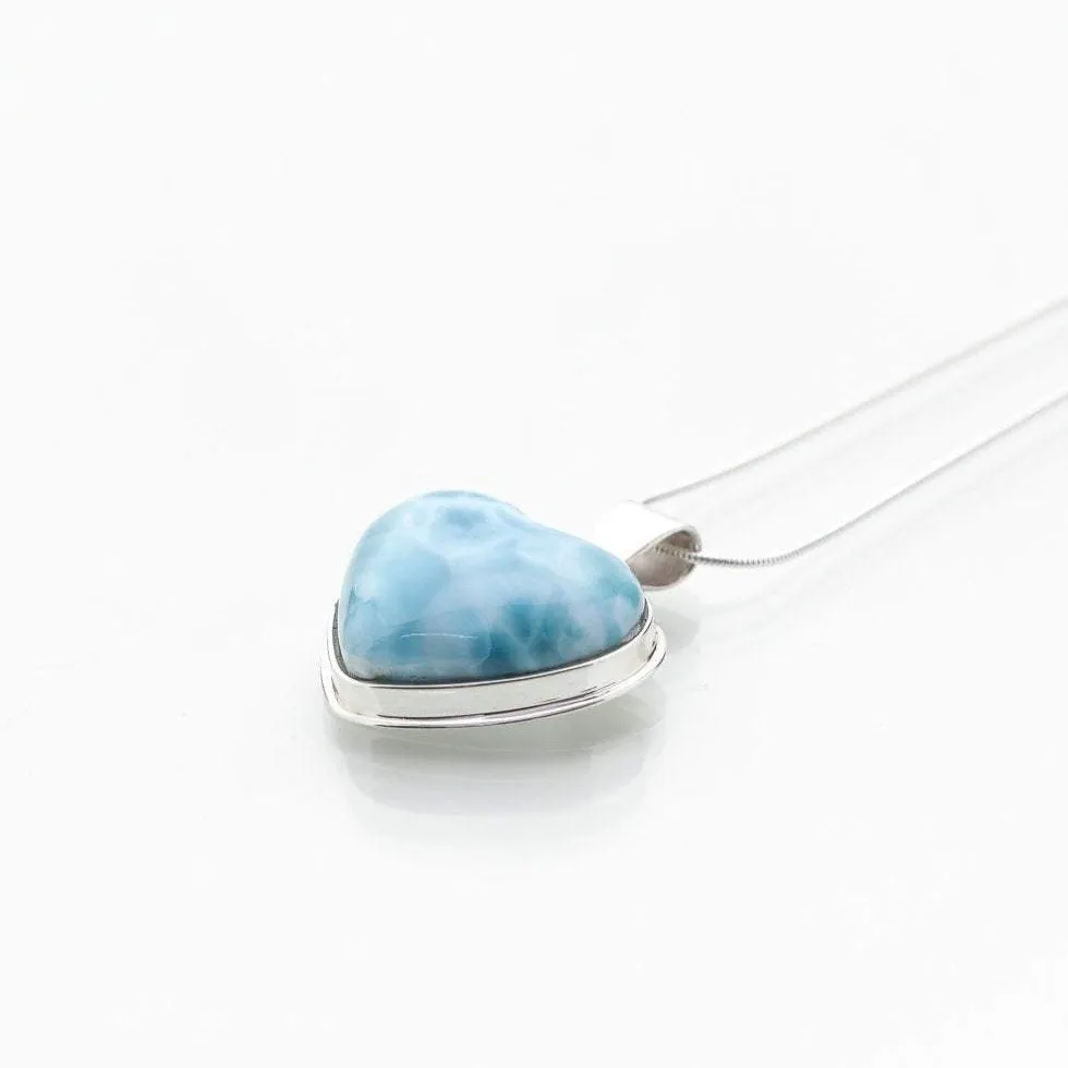 Larimar Heart Pendant Virtue