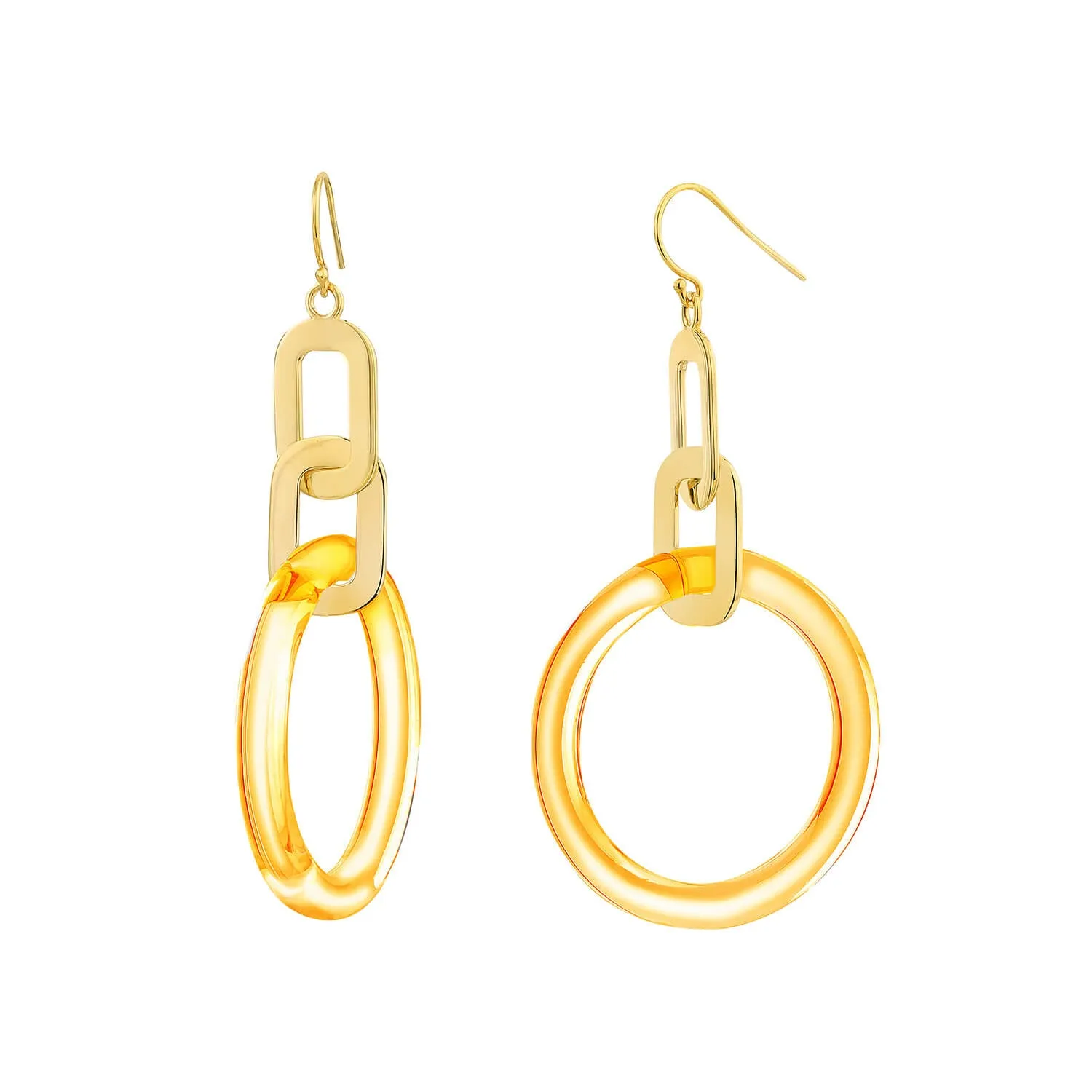 Link Drop Lucite Earrings