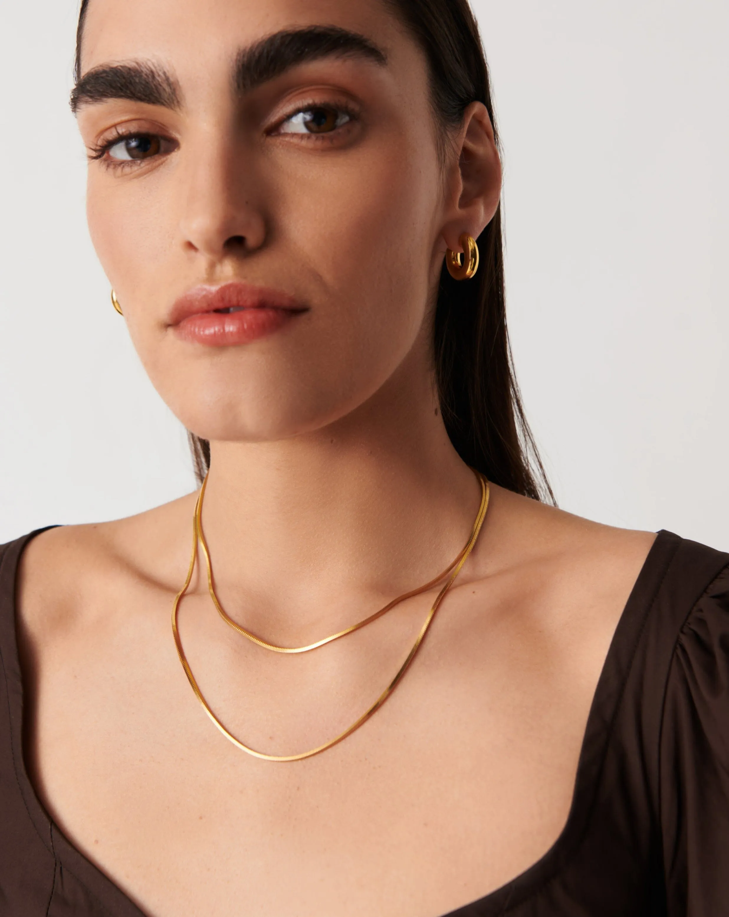 Lucy Williams Medium Square Snake Chain Necklace