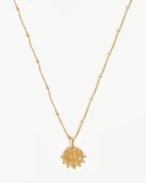 Lucy Williams Mini Beaded Coin Necklace | 18ct Gold Plated Vermeil