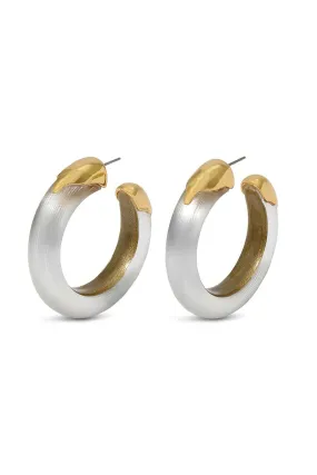 Luminous Lucite Dipped Hoop Earrings