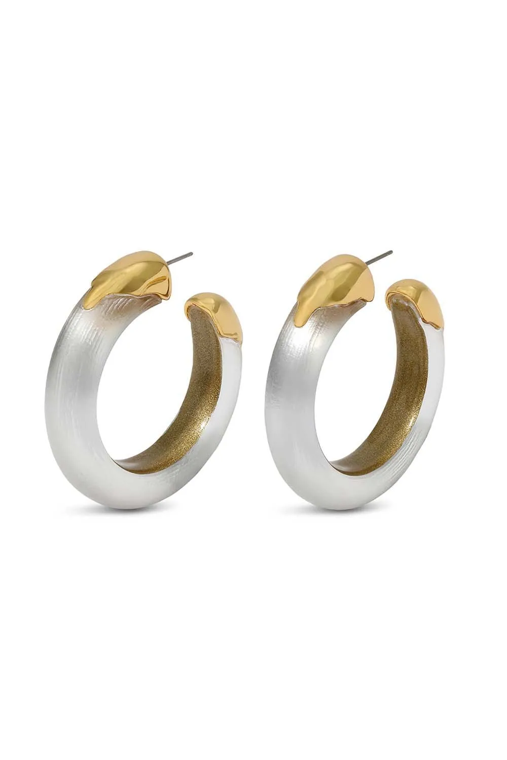 Luminous Lucite Dipped Hoop Earrings