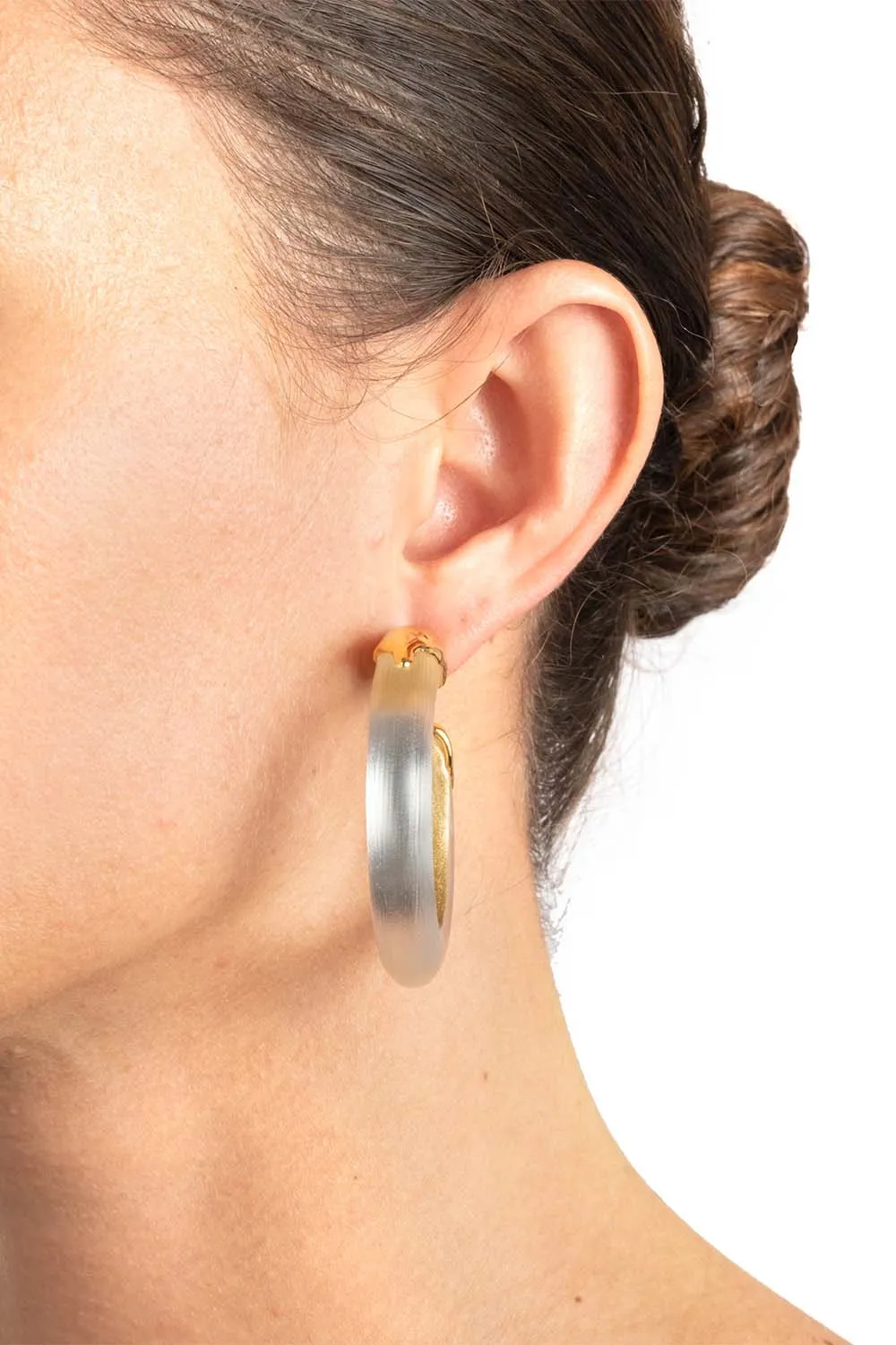 Luminous Lucite Dipped Hoop Earrings