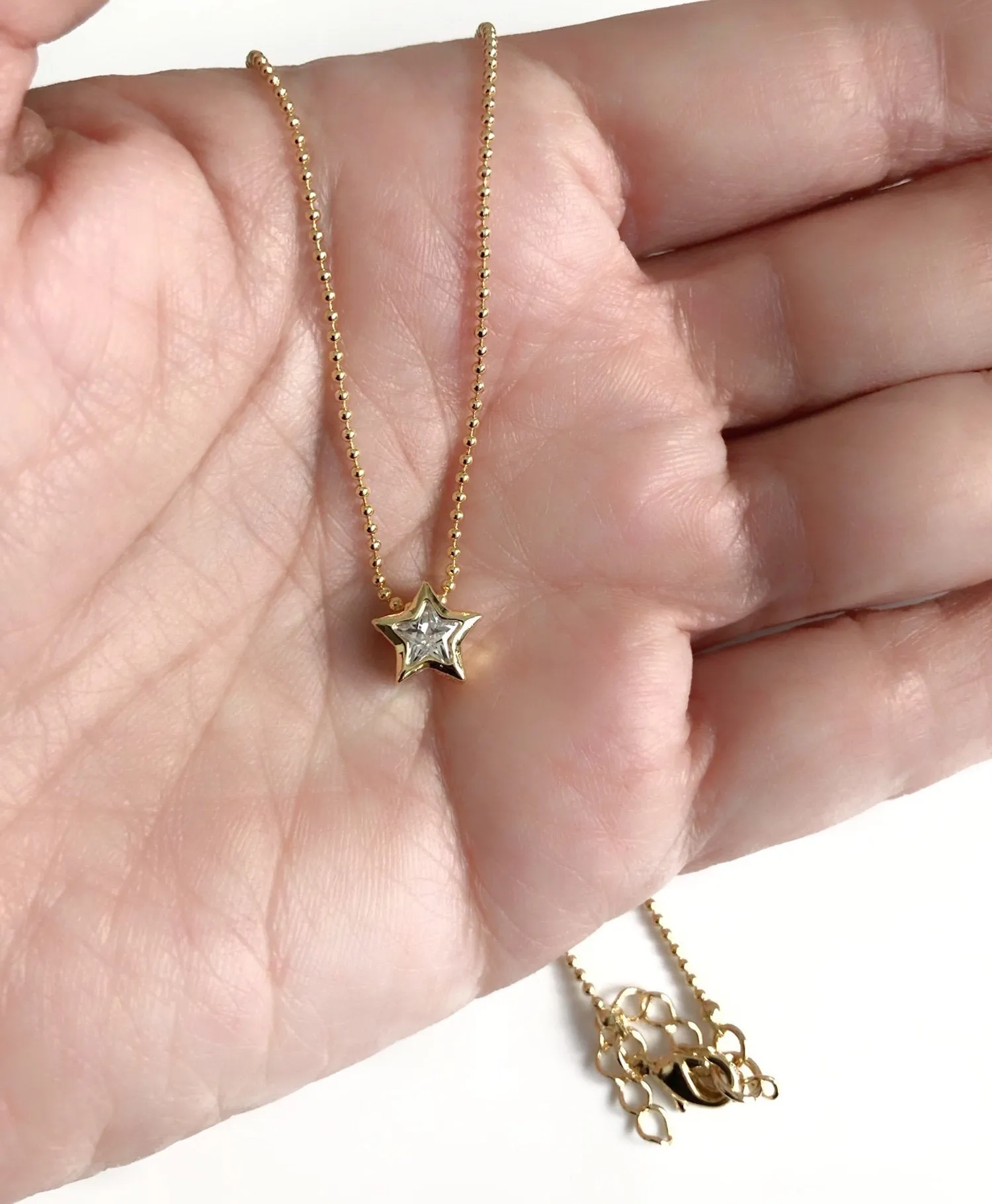 Minimalist Star Necklace, Celestial Jewelry, Small Star Pendant, Rhinestone Star Choker, Constellation Charm Necklace, Petite Star Necklace