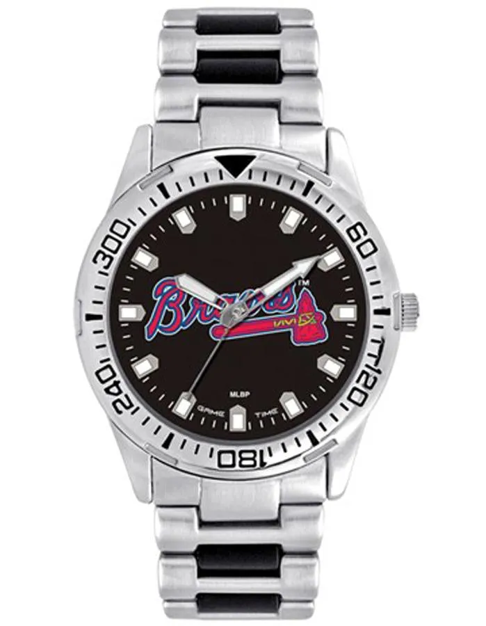 MLB Mens Atlanta Braves Heavy Hitter Watch - Bracelet Strap - Color Logo