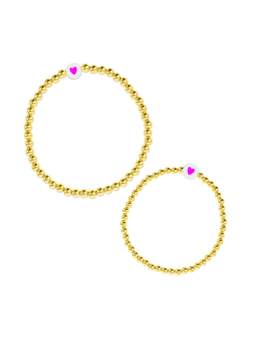 Mommy   Me Matching Heart Bracelet Set