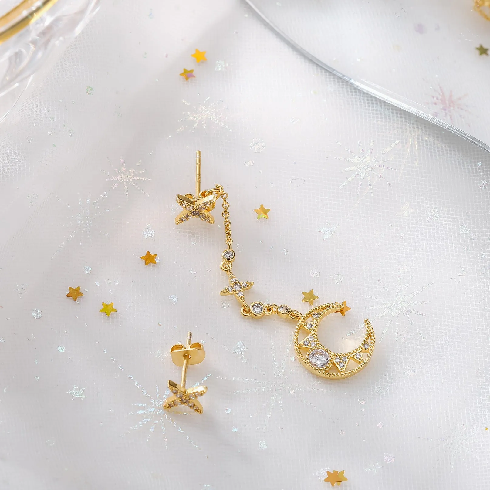 Moon Star Earrings